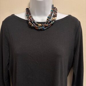 Chicos 17" 4 stand beaded necklace